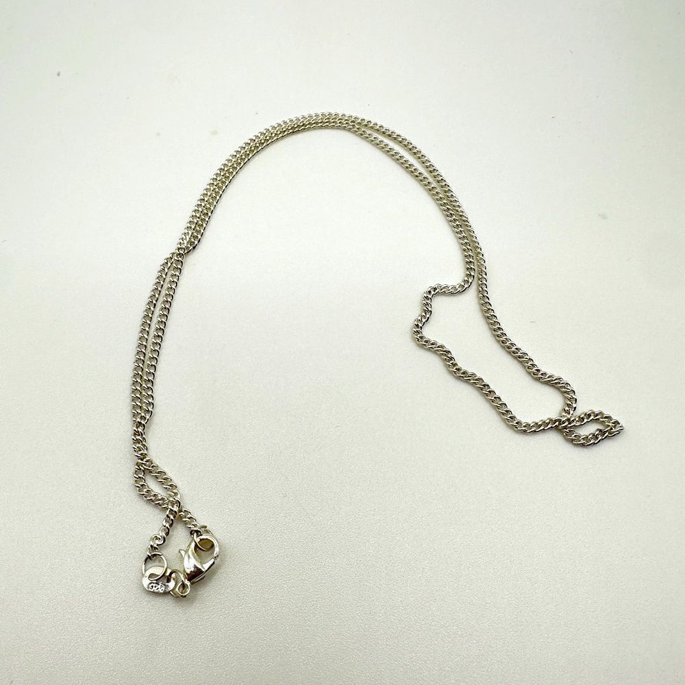 Unisex Silver plated curb chain, 2mm thick, necklace!‎